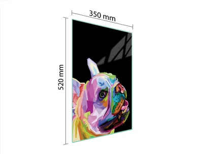 Produktbild von Glasschneidebrett 35x52 Hund
