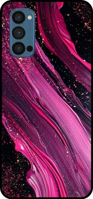 Produktbild von Smartphonica Telefon Fall geeignet für Oppo Reno4 Pro 5G mit Marmor Druck - TPU zurück Abdeckung Fall Marmor Design - lila rosa