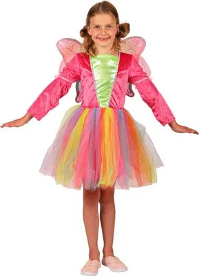 Produktbild von Kleid Rainbow Princess Elfe Prinzessin Regenbogen Kostüm, Groesse:140/152