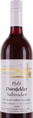 Produktbild von Weinhaus Müller Bornheim  0,75 L Flasche Pfälzer Dornfelder Rotwein halbtrocken  FL 1 Flasche