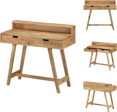 Zdjęcie produktu dla vidaXL Biurko 100x45x90 cm Surowe lite drewno mango - Biurka