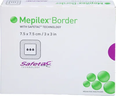 Produktbild von Mepilex Border Schaumverband 7,5 x 7,5 cm, 5 St. Wundauflagen