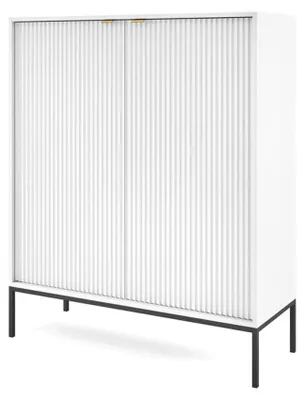 Produktbild von Highboard Nova Kommode 104x39x125cm weiß 2-türig