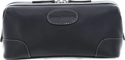 Produktbild von bruno banani Leder Kulturbeutel Washbag Black schwarz