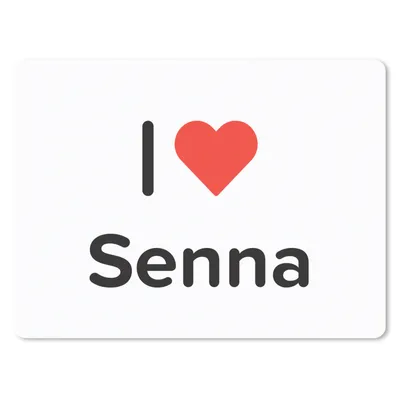 Produktbild von MuchoWow® Mauspad Mousepad Ich liebe - Senna - Mädchen 40x30 cm - Mousepads - Maus Mat - Pad - Mausunterlage - Anti Rutsch
