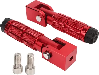 Imagen del producto de 2 reposapiés plegables para motocicleta, rosca M8, aleación de aluminio antideslizante, universales para bicicletas, ATV, UTV y karts