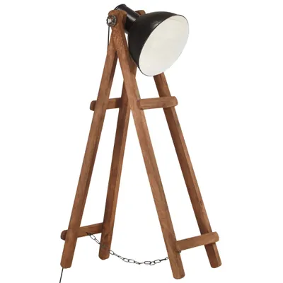 Produktbild von vidaXL Stehlampe Schwarz Mango Massivholz E27