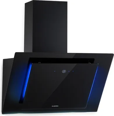 Produktbild von Klarstein Eleonora - Kopffreie Dunstabzugshaube, EEK A++, Abluftleistung: 426 m³/h, Touch Control, RGB-Ambiente-Farbe, 60 dB, Umluft und Abluft, LED Beleuchtung, Fettfilter, 60 cm, schwarz