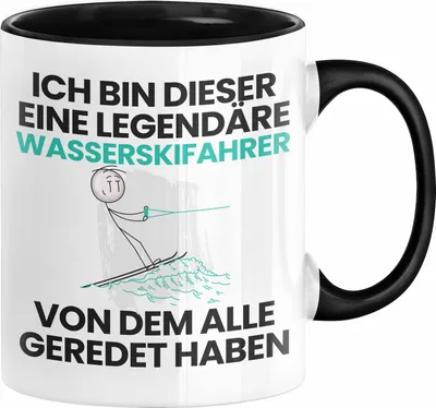Produktbild von Wasserskifahrer Geschenk Tasse Lustige Geschenkidee Geburtstag für Wasserskifahrer Ich Bin Dieser Legendäre Wasserskifahrer Von Dem Alle Geredet Haben Kaffee-Becher (Schwarz)