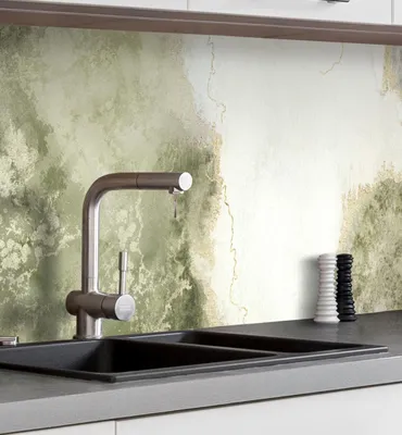 Produktbild von Küchenrückwand selbstklebend Verwischter Marmor Farbverlauf Gold Folie 80 x 60cm