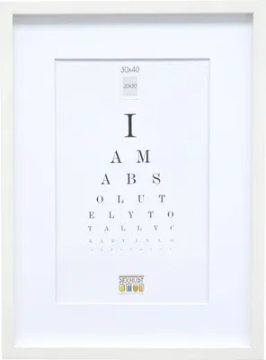 Image de Cadre en bois Deknudt S40A blanc 50x70 cm avec passe-partout 40x60 cm