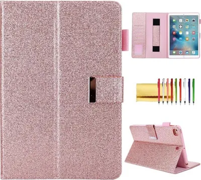 Imagen del producto de Funda protectora para iPad Mini 6 (2021) con cartera y cierre, color rosa brillante