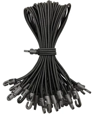 Immagine prodotto di Elastici con gancio, 25 cm, neri, 25 pezzi, in lattice naturale