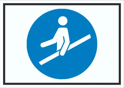 Produktbild von Handlauf benutzen Symbol Schild A2 (420x594mm)