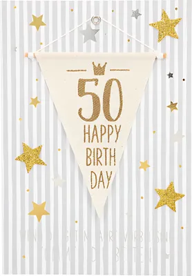 Produktbild von Designers Best Klappkarte Motiv 6, 50-Happy Birthday Wenn die guten...