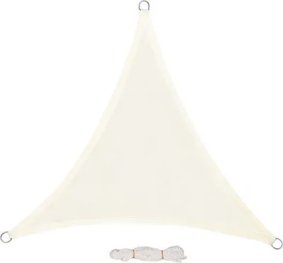 Obrázok produktu pre Trojuholníková plachta – ochrana pred slnkom – pergola – plátno s UV ochranou – krémová – 5x5x5 m