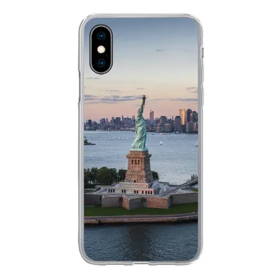 Produktbild von MuchoWow® Handyhülle Schutzhülle Hülle für iPhone X New York - Freiheitsstatue - Skyline Silikon Softcase Handy Hülle - Handyhülle