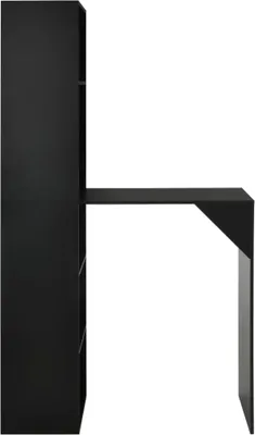 Obrázok produktu pre vidaXL Barový stôl so skrinkou čierny 115x59x200 cm