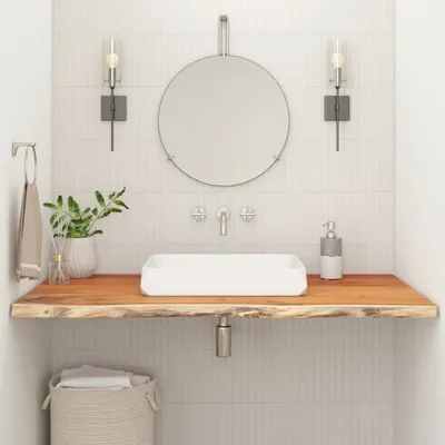 Produktbild von Möbel Waschtischplatte 120x60x2,5 cm Rechteckig Massivholz Akazie DE7353