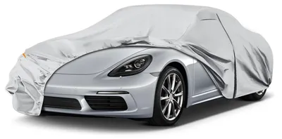 Immagine prodotto di Copertura impermeabile per auto, compatibile con Porsche 718 Boxster/Cayman dal 1997 al 2025, colore grigio