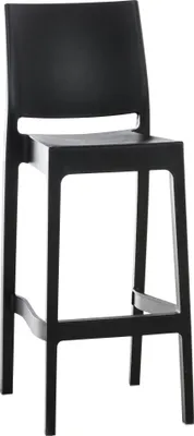 Produktbild von TPFLiving Barhocker Maybrit Kunststoff Schwarz