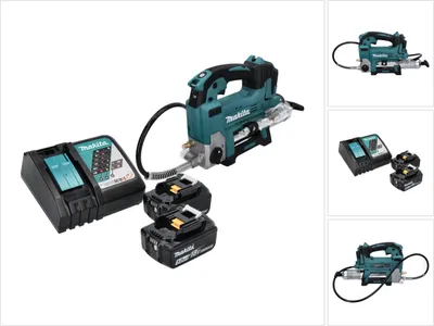 Produktbild von Makita DGP 180 RT Akku Fettpresse 18 V 690 bar + 2x Akku 5,0 Ah + Ladegerät