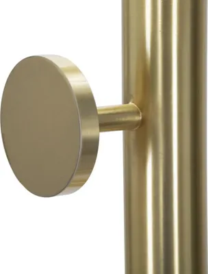 Produktbild von Elegante goldene Garderobe – Bodenständer aus goldfarbenem Metall mit 5 Knöpfen, Höhe 190 cm – Elegantes, modernes Design