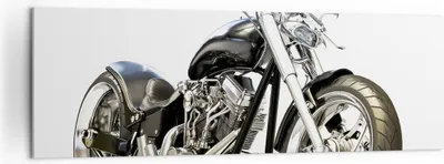 Produktbild von Bild auf Leinwand - Leinwandbild - Motorrad Motor Geschwindigkeit Chrom - 160x50cm - Wand Bild - Wanddeko - Leinwanddruck - Bilder - Kunstdruck - Leinwand bilder - Wandkunst - AB160x50-2427