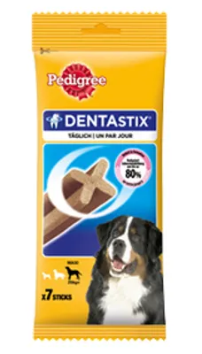 Produktbild von Pedigree Snacks DentaStix für große Hunde, 7 St.