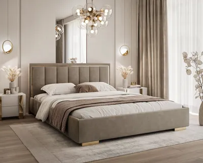 Produktbild von Polsterbett AURELIA mit Bettkasten und Metallgestell 180x200 – French Velvet 656