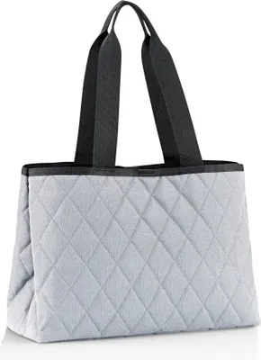 Produktbild von reisenthel classic shopper L, Einkaufstasche, Tragetasche, Rhombus Light Grey, 12 L, DK7060