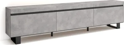 Produktbild von TV-Schrank, Lowboard, 240x35x57 cm, Industriedesign, Zementgrau