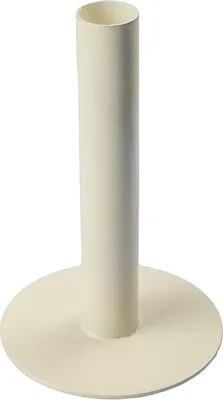 Produktbild von INNA-GLAS Kerzenhalter Hilarius für Stabkerzen bis 2,5cm, Elfenbein, 12cm, Ø10cm - Metall Kerzenständer