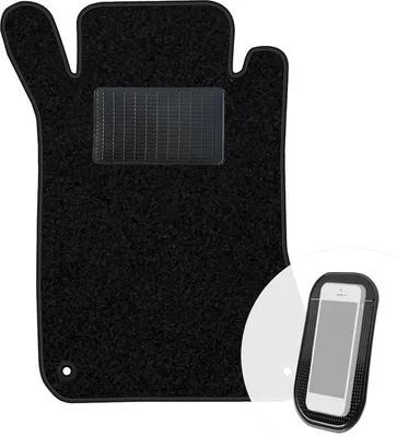 Produktbild von moto-MOLTICO Fahrer Fußmatte Auto Velours Fahrerseite Autoteppiche Schwarz Fahrermatte 1-teilig passend für Mercedes-Benz C-Klasse W203 Coupe 2001-2008
