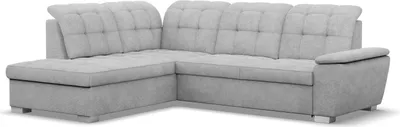 Produktbild von Ecksofa BARON Full Version, 255 x 200 x 105, LINKS - mit Schlaffunktion,Farben Hellgrau, Zusatzfunktionen: Schlaffunktion (Delfin), Bettkasten