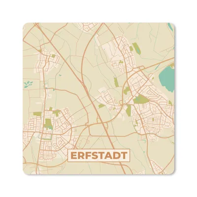 Produktbild von MuchoWow® Mauspad Mousepad Erfstadt - Stadtplan - Vintage - Karte 20x20 cm - Mousepads - Maus Mat - Pad - Mausunterlage - Desk Mat - Bureauartikeln