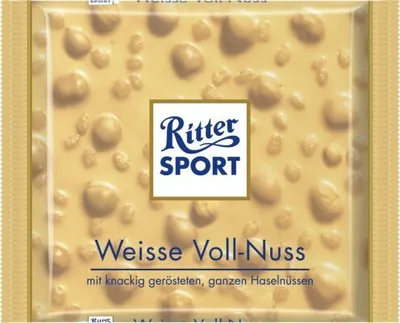 Produktbild von Ritter Sport Weiße Voll-Nuss, Schokolade, 5 Tafeln