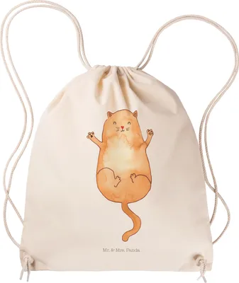 Produktbild von Mr. & Mrs. Panda Säckchen Katze Umarmen - Transparent - Geschenk, wander rucksack, Haustier, Jutebeutel, wanderbeutel, sporttasche klein, mit kordel, Cat, Mieze, Cats