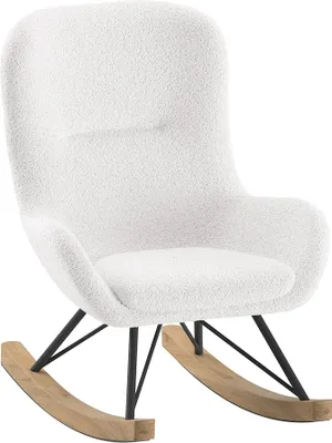 Produktbild von JAXX - Kinder-Schaukelstuhl, Bezug Bouclé Creme-Weiß