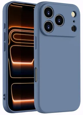 Produktbild von Hülle für iPhone 17 Pro, Slim Liquid Silikon Gel Gummi Stoßfest Schutzhülle Grau