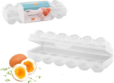 Image de Boîte en plastique transparente réutilisable pour 12 œufs avec couvercle refermable