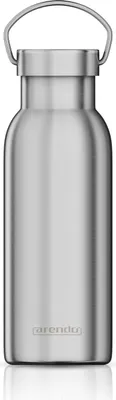 Image de Bouteille Arendo en acier inoxydable 500 ml, isolée par le vide, 24h froide & 12h chaude, résistante au gaz carbonique, sans BPA, anti-fuite, compatible lave-vaisselle, avec poignée
