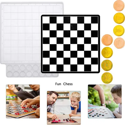 Produktbild von Dameform Umweltfreundlich Leicht Zu Lösende Weiße Schachbrettspielzeugform Für Zu Hause