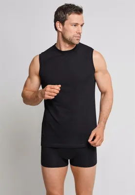 Produktbild von Schiesser Herren 2PACK Shirt 0/0 schwarz XL