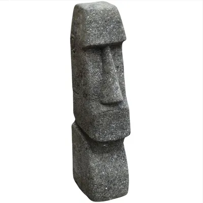Produktbild von Stonox Moai Figur Hisar Naturstein frostbeständig 16 x 13 x 60 cm