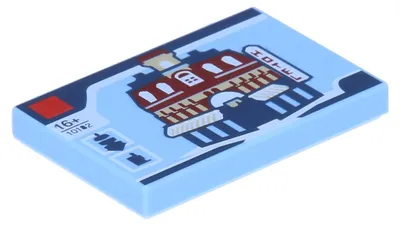 Obrázok produktu pre LEGO, svetlomodrá doska 2 x 3 (26603pb001) – nová