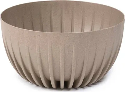 Produktbild von HowHomely Blumentopf Rund 14 cm Höhe, Pflanzkübel, Hellbraun Übertopf für garten balkon