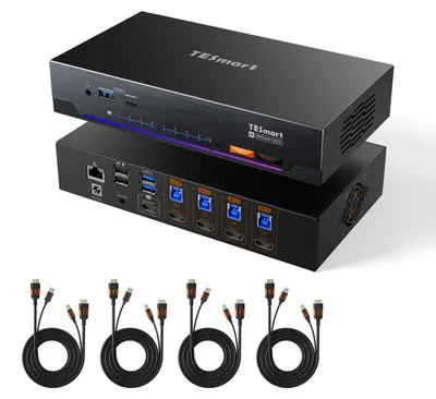 Produktbild von 8K@60Hz HDMI-KVM-Switch für 1 Monitor und 4 Computer mit USB 3.0