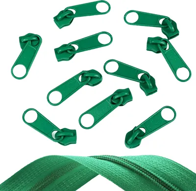 Produktbild von 10 Reißverschluss Zipper für Endlosreißverschluss, 5mm, Farbauswahl, Farbe:grasgrün