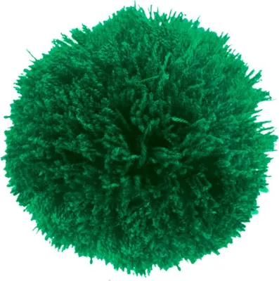 2 Bommeln / Wollbommeln / Pompon, 7cm smaragdgrün grün